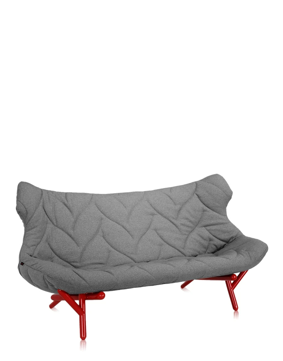 Kartell Foliage Sofa Trevira, czerwony/szary