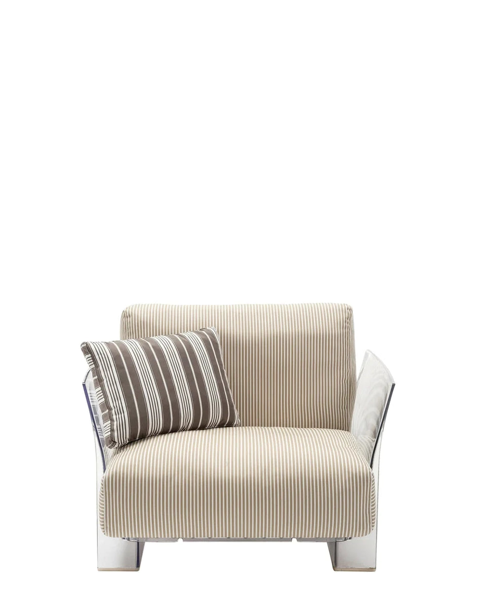 Kartell Pop Fotele Outdoor Stripes, Beige