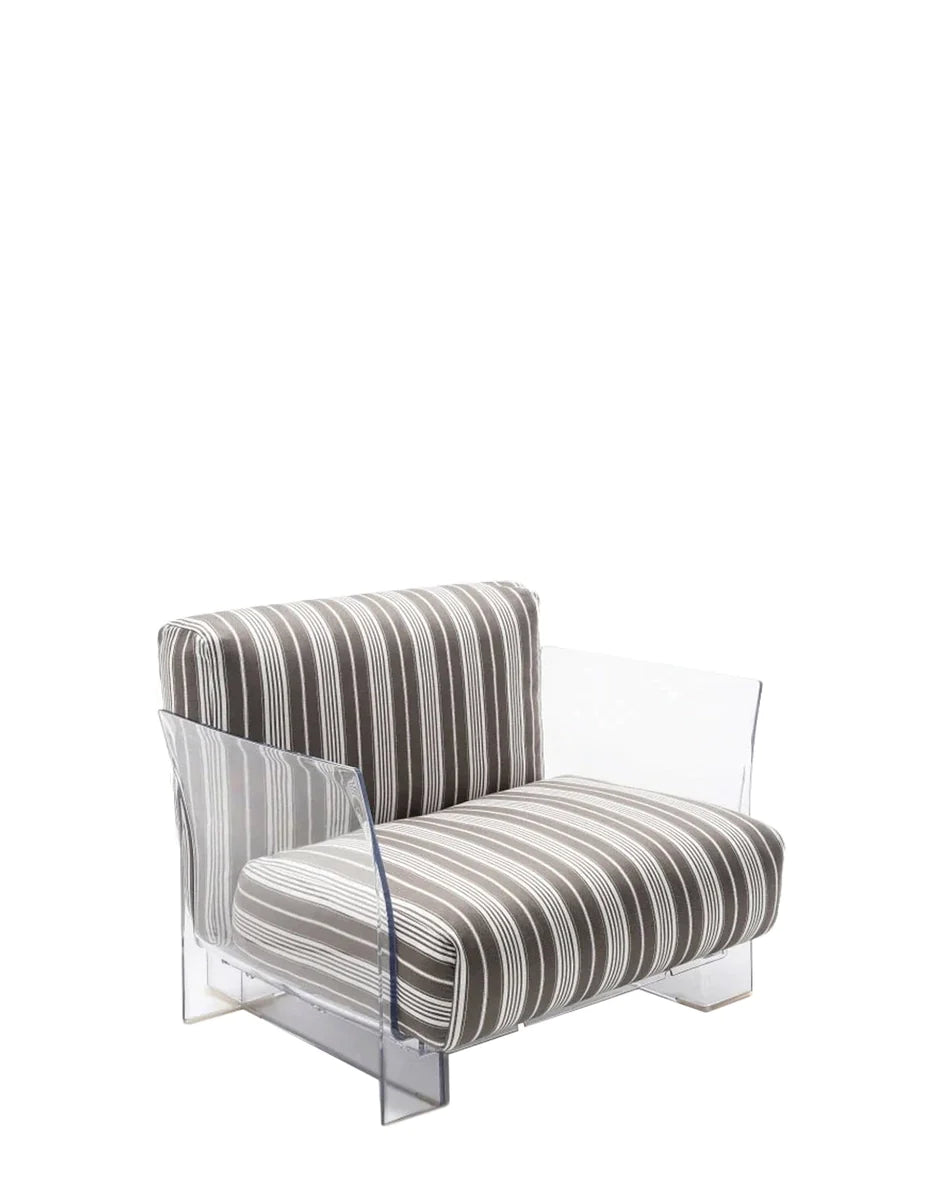 Kartell Pop Fotele Outdoor Stripes, Taupe