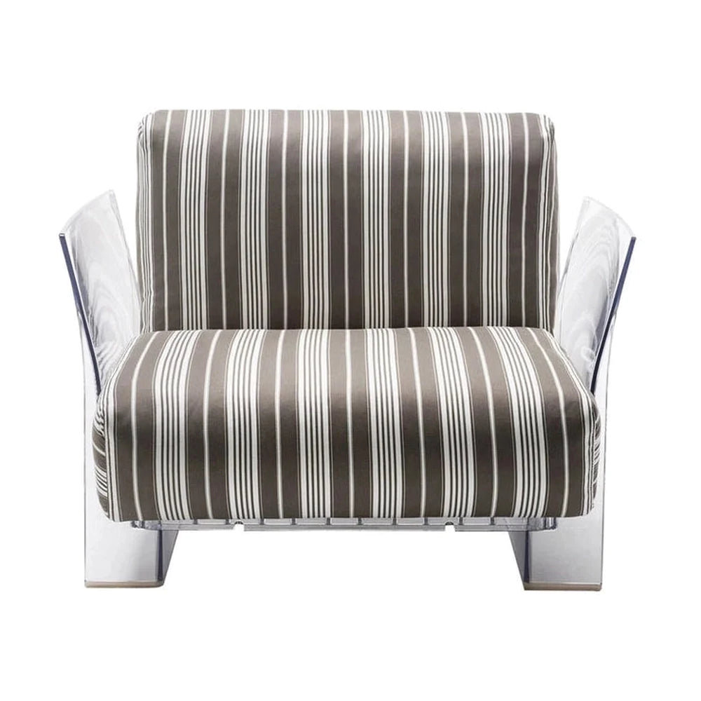 Kartell Pop Fotele Outdoor Stripes, Taupe