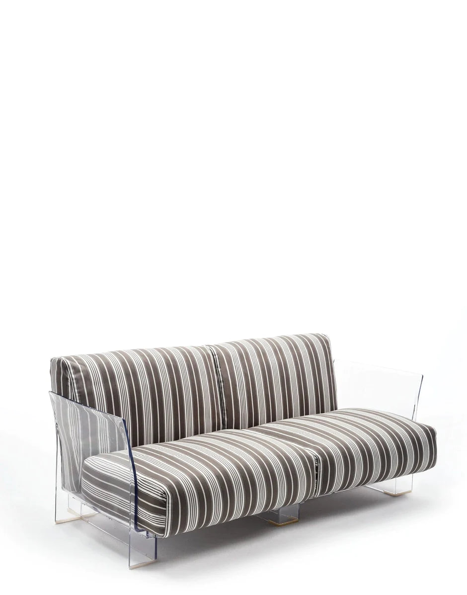 Kartell Pop Outdoor 2 -osobowe paski sofy, taupe