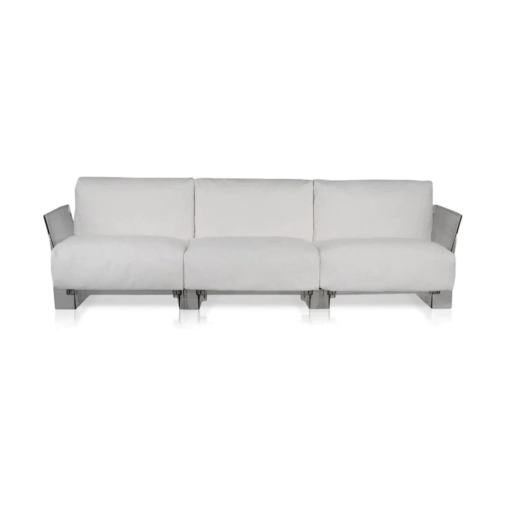 Kartell Pop Outdoor 3 -osobowa sofa Sunbrella, biała