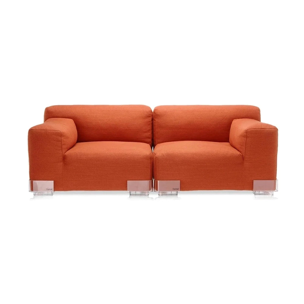 Kartell Plastics Duo 2 -SEater Sofa Dx Cotton, Orange