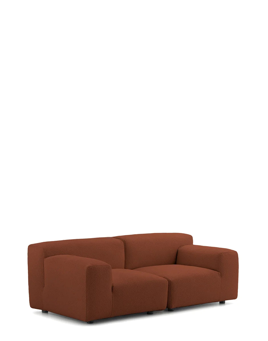 Kartell Plastics Duo 2 SEATER SOFA DX Orsetto, Rusty Orange