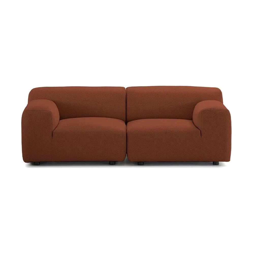 Kartell Plastics Duo 2 SEATER SOFA DX Orsetto, Rusty Orange