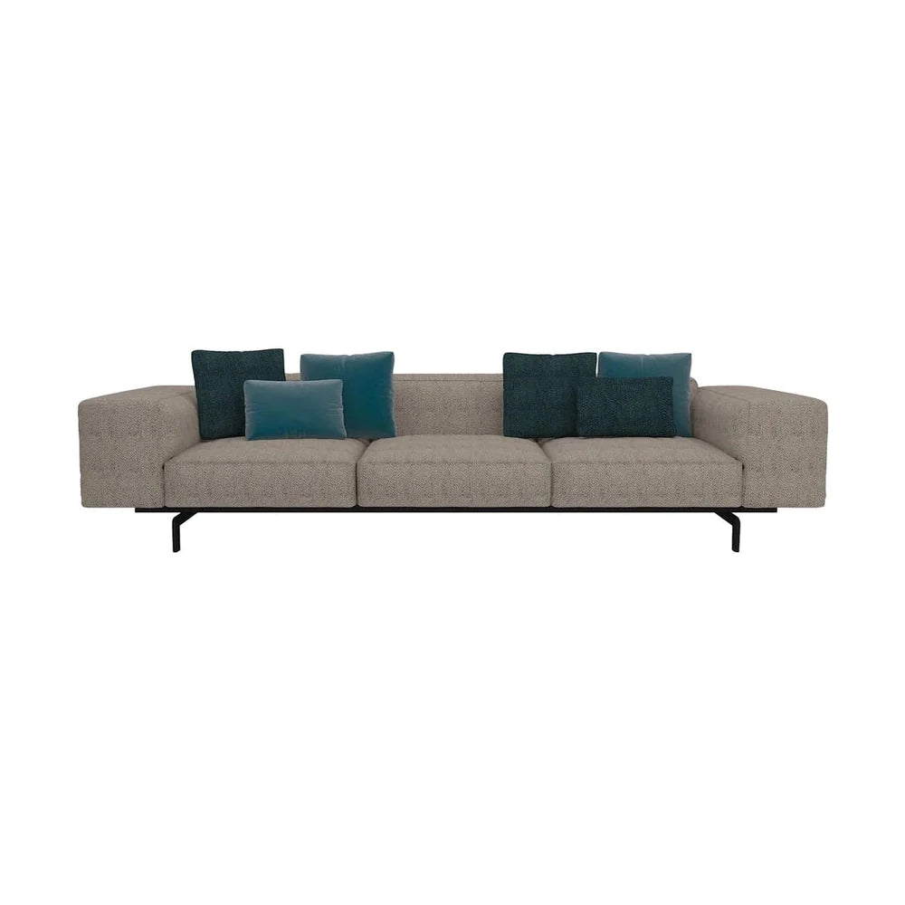 Kartell Largo 3 -osobowa sofa Pied de Poule, nago