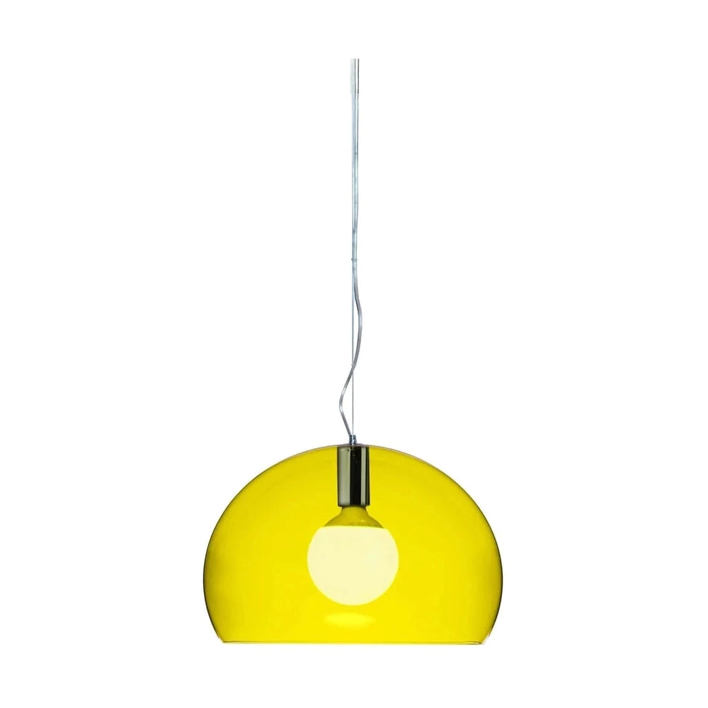 Kartell Fl/Y Suspension Lamp Small, Transparent/Yellow