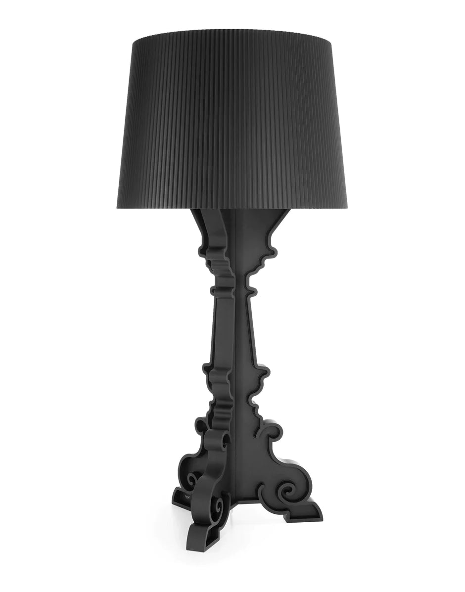 Lampa stołowa z kartelem, z czarną