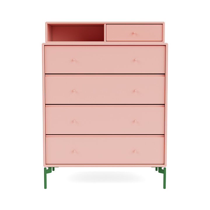Montana Keep Chest Of Drawers With Legs, Ruby/Parsley
