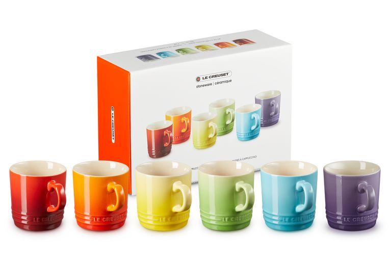 Zestaw Le Creuset 6 filiżanek 200 ml tęczy