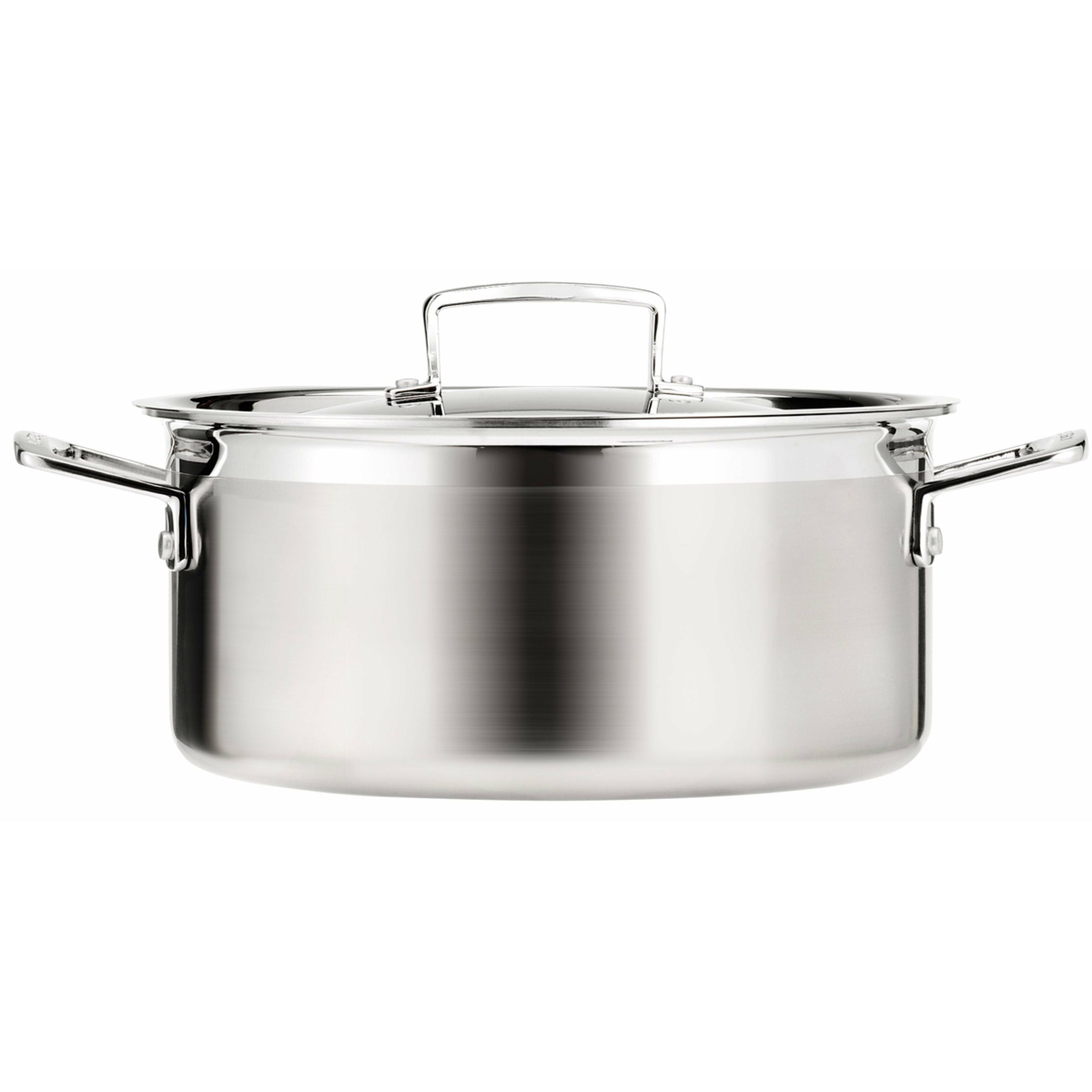 LE Creuset 3 -warstwowa zapiekanka ze stali nierdzewnej z pokrywką 5,3 l, 24 cm