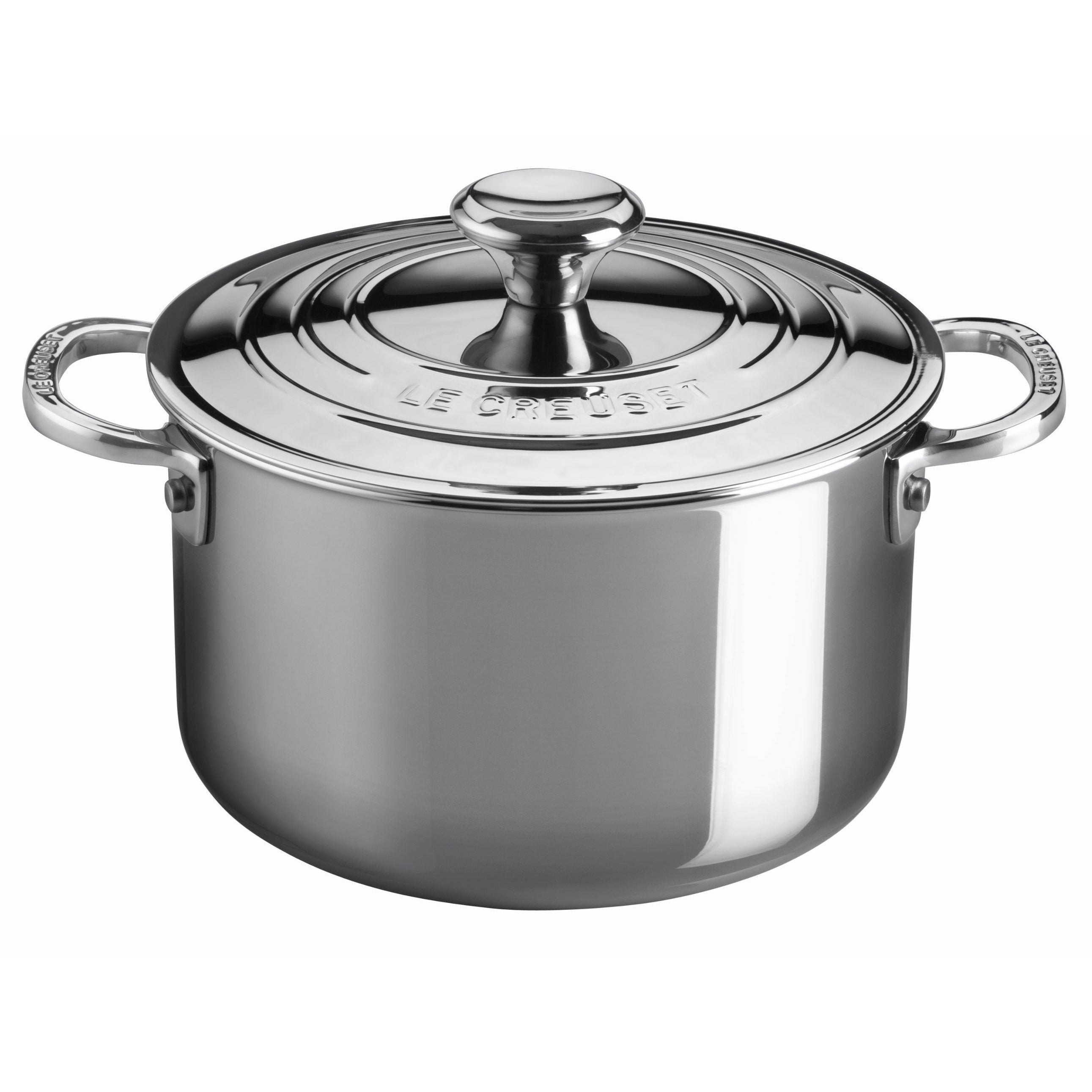 Signatury LE Creuset głębokie zapiekanki ze stali nierdzewnej z pokrywką, 2,8 l