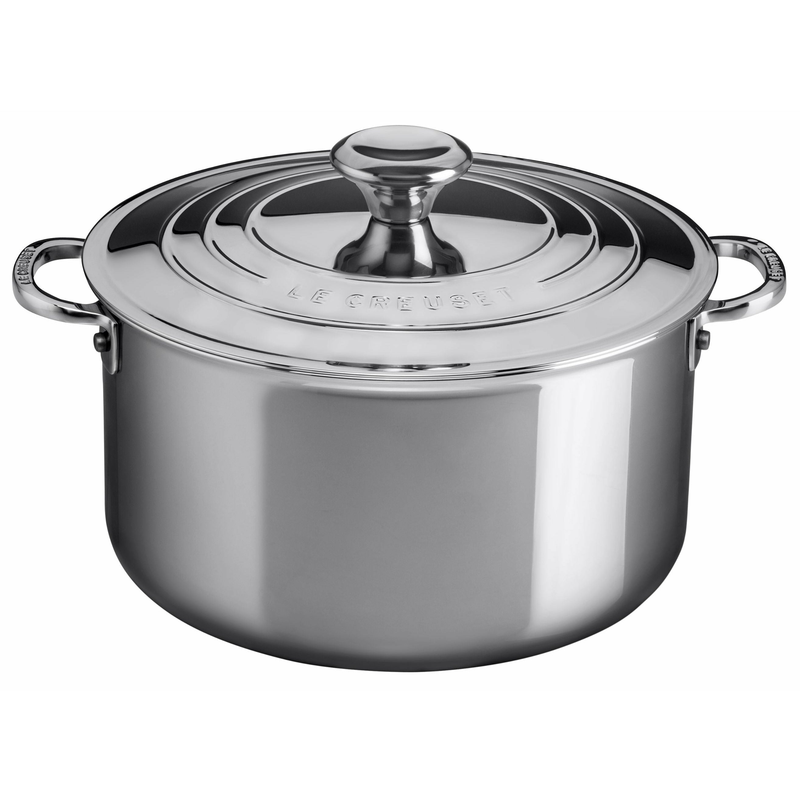 Signatury LE Creuset głębokie zapiekanki ze stali nierdzewnej z pokrywką, 6 L