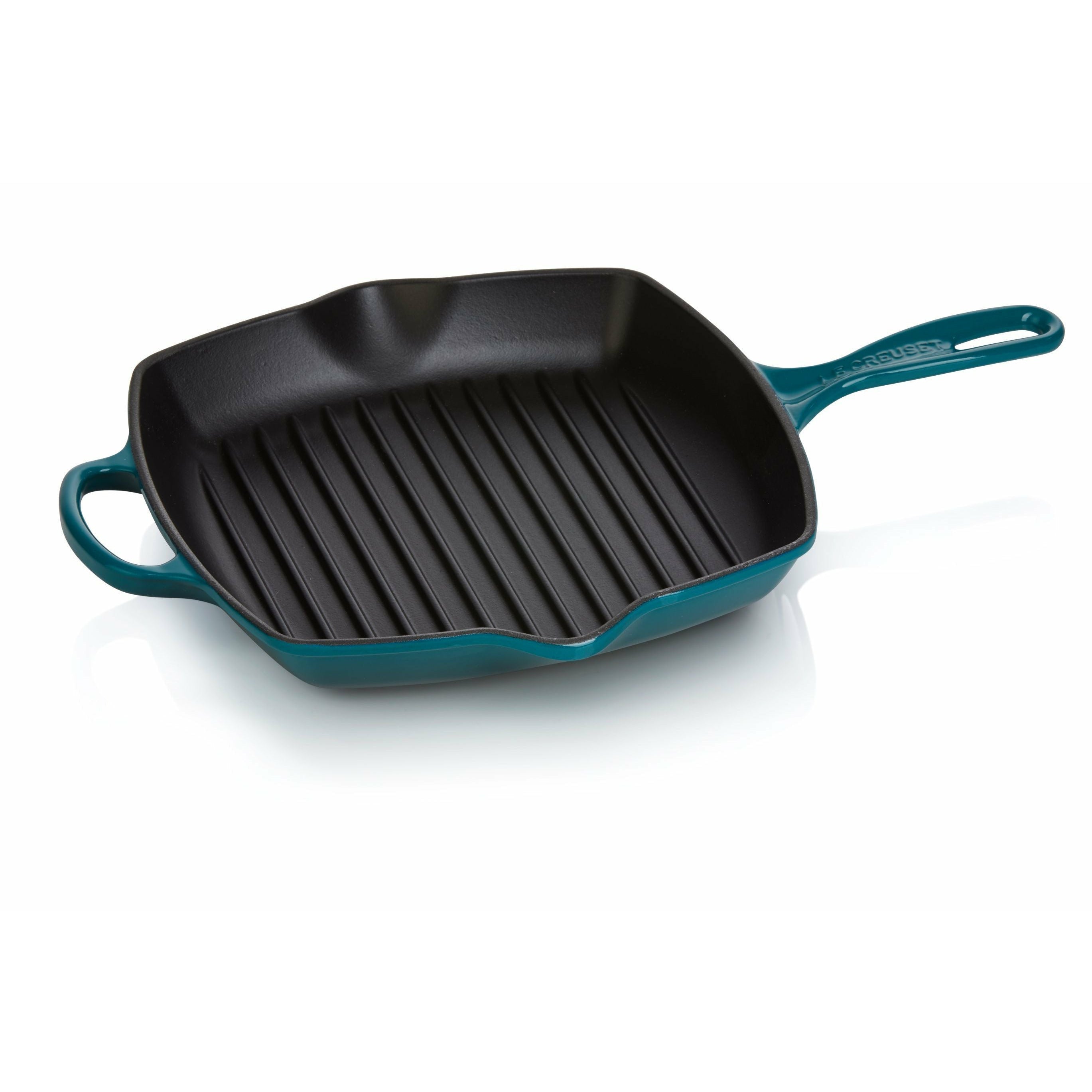 Le Creuset Nature Square Grill Pan 26 cm, głębokie turkus