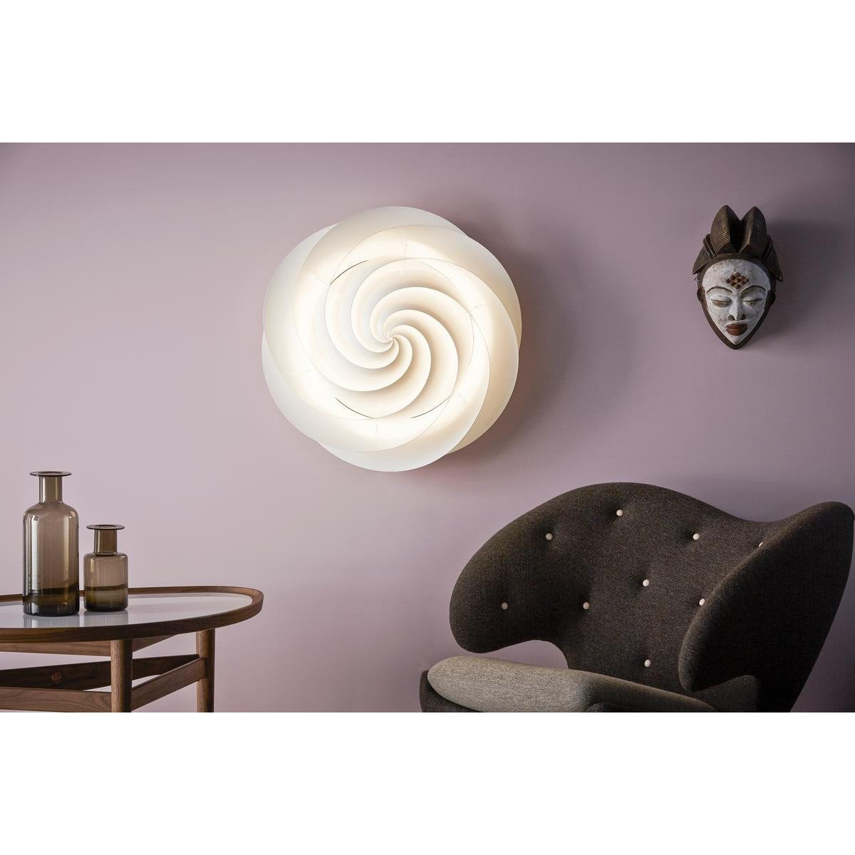 Lampa ścienna/sufitowa LE Klint, biała Ø37 cm