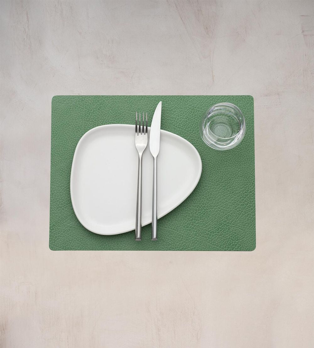 Lind DNA Square Placemat Hippo Leather M, Forest Green