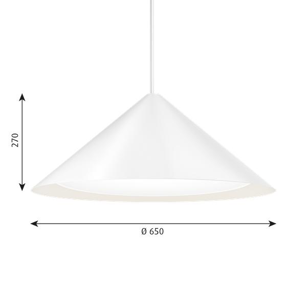 Louis Poulsen Cone Conde LED Ø 650 mm, biały