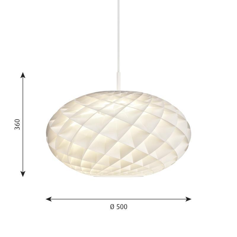 Louis Poulsen Patera Oval Ø500 LED 3000 K, biały