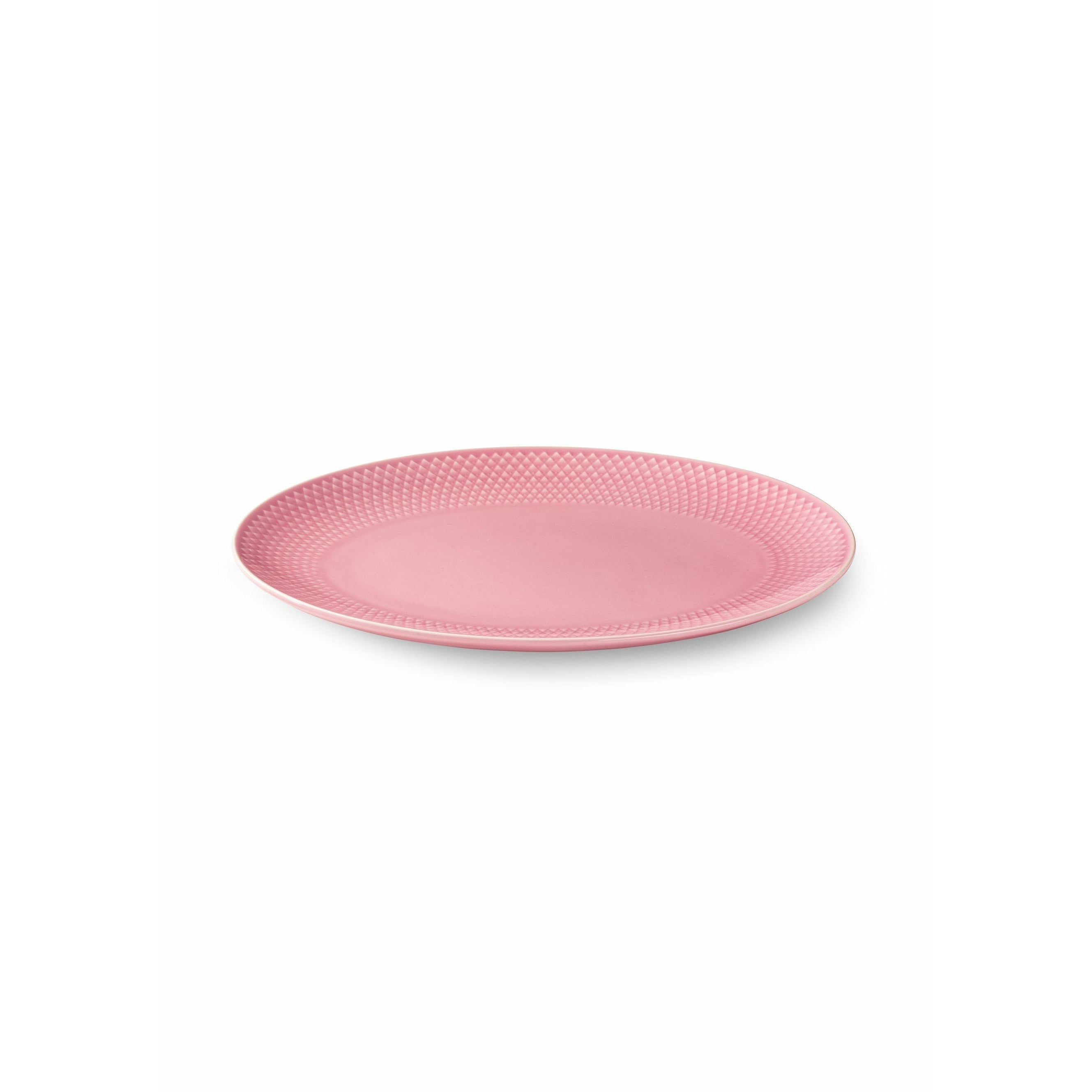 Lyngby Porcelæn Rhombe Color Oval Top 28,5x21,5 cm, różowy