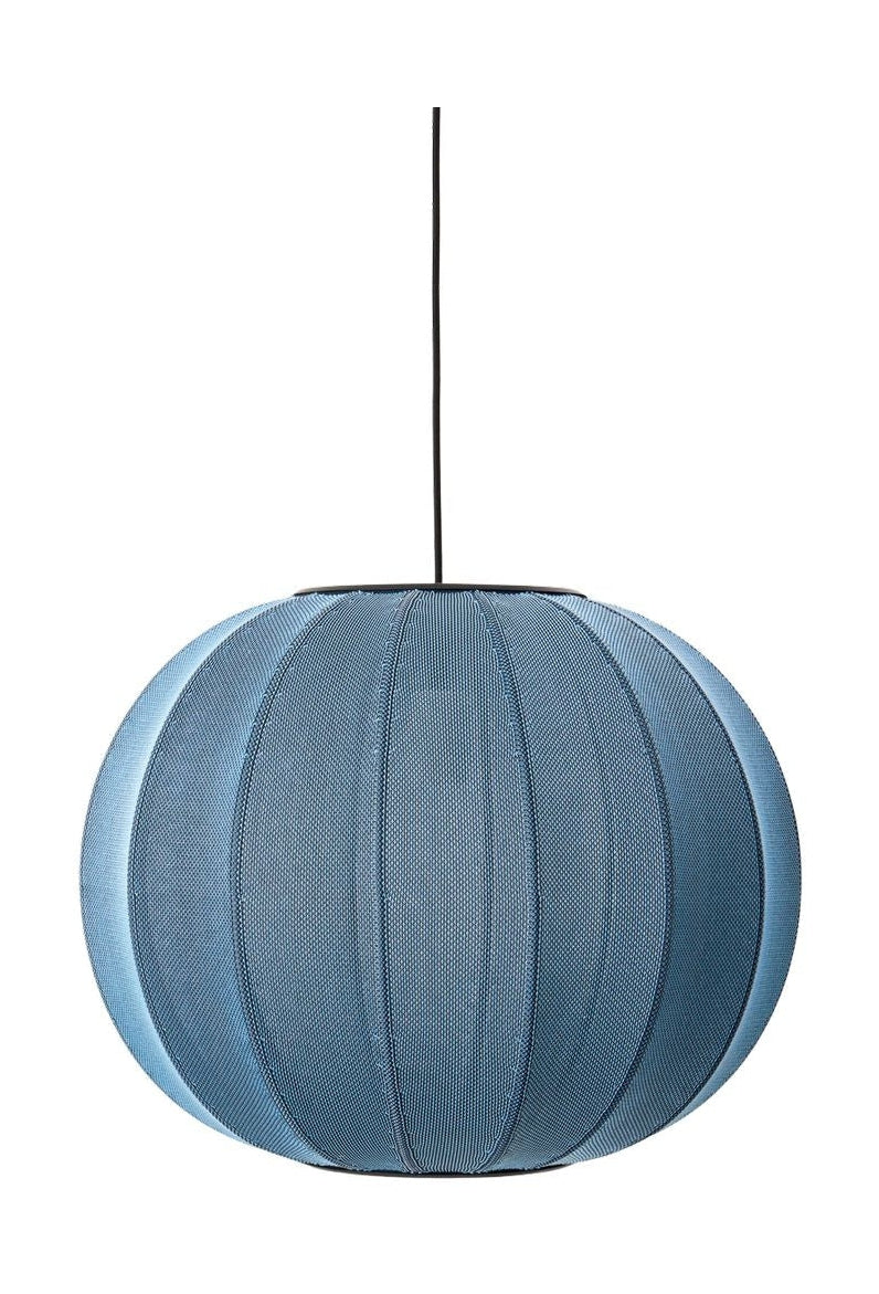 Wykonany ręcznie z 45 okrągłej lampy wisiorek, niebieski kamień