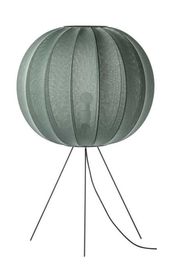 Wykonane ręcznie na drutach z 60 okrągłych lampy podłogowej, Tweed Green