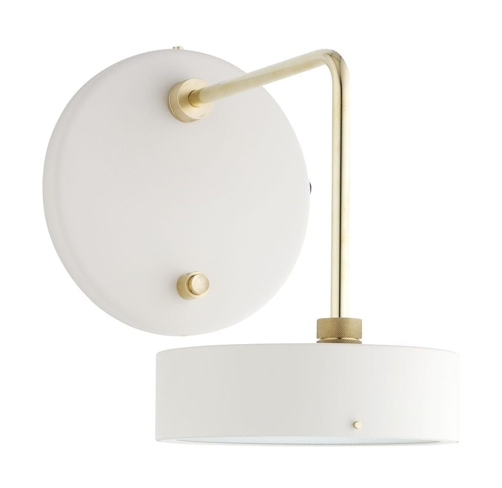 Wykonana ręcznie drobna maszyna lampa ścienna H: 29, ostrygi biały