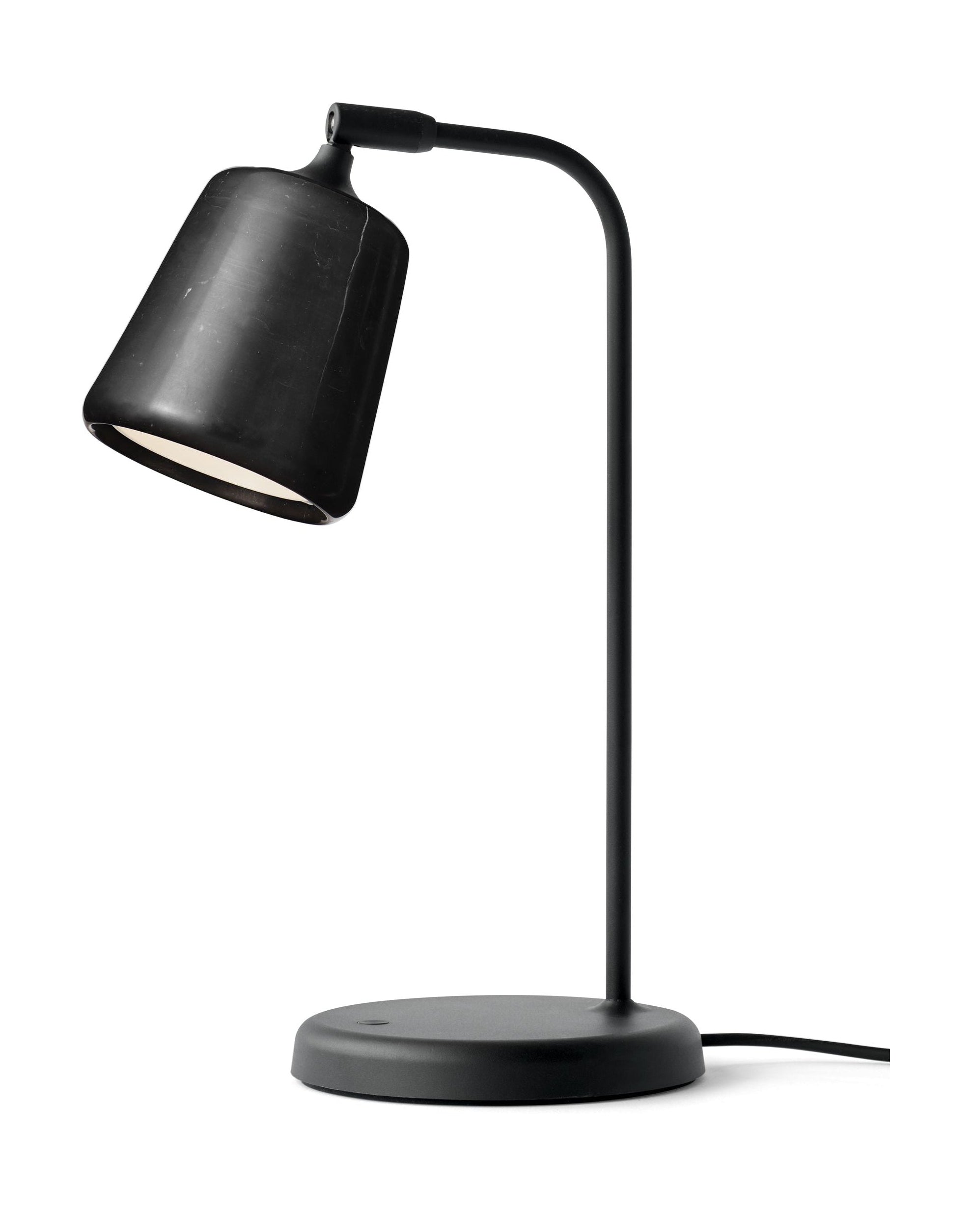 New Works Material Table Lamp, Black Marble