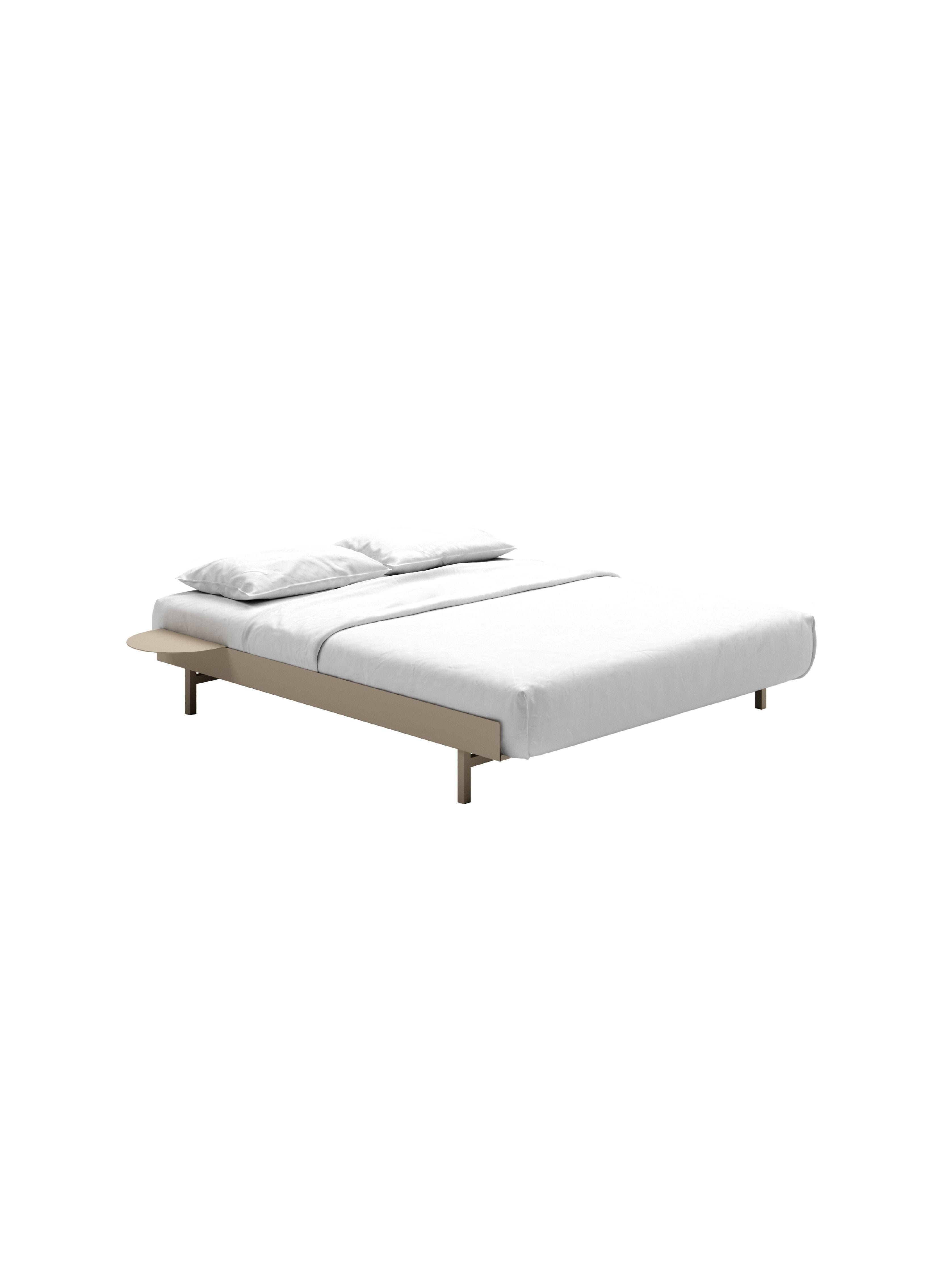 Łóżko Moebe z 1 nocnym stołem 90 180 cm, piasek