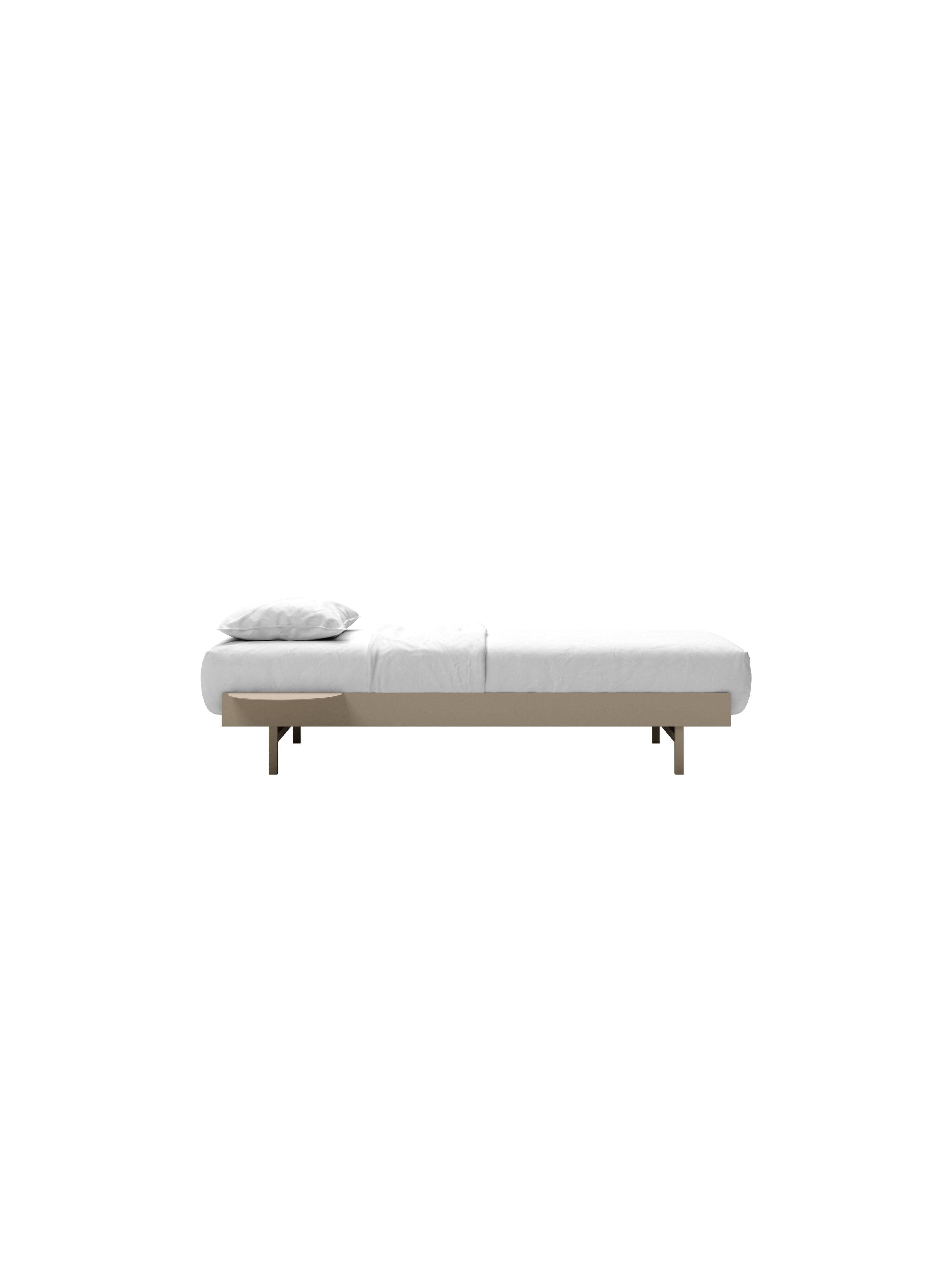 Łóżko Moebe z 1 łóżkiem stolikiem 90 cm, piasek