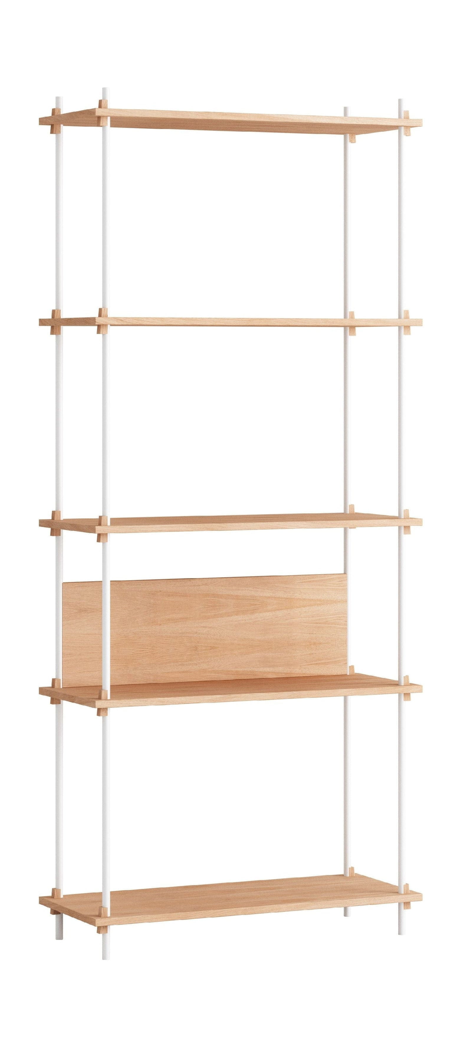 Moebe Shelving System S.200.1.A, Oak/White