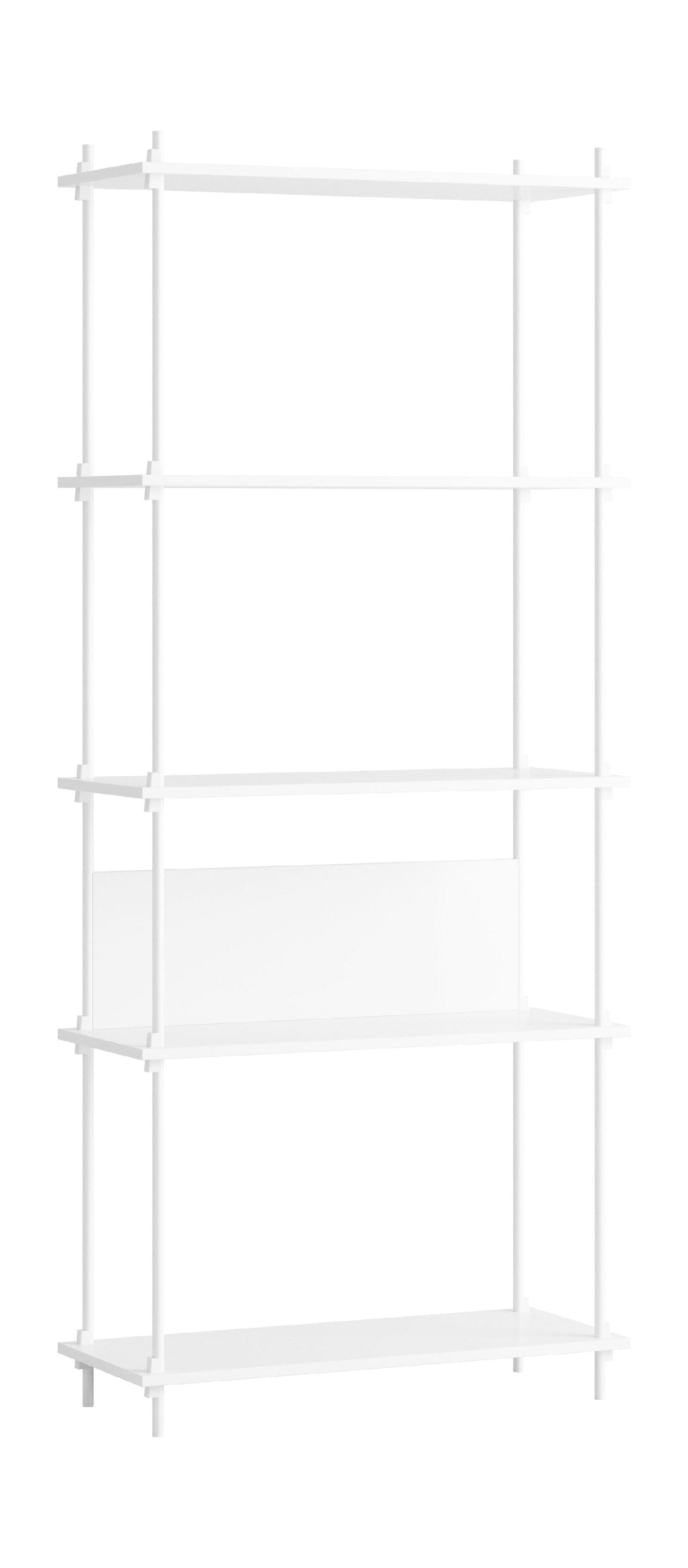 Moebe Shelving System S.200.1.A, White/White