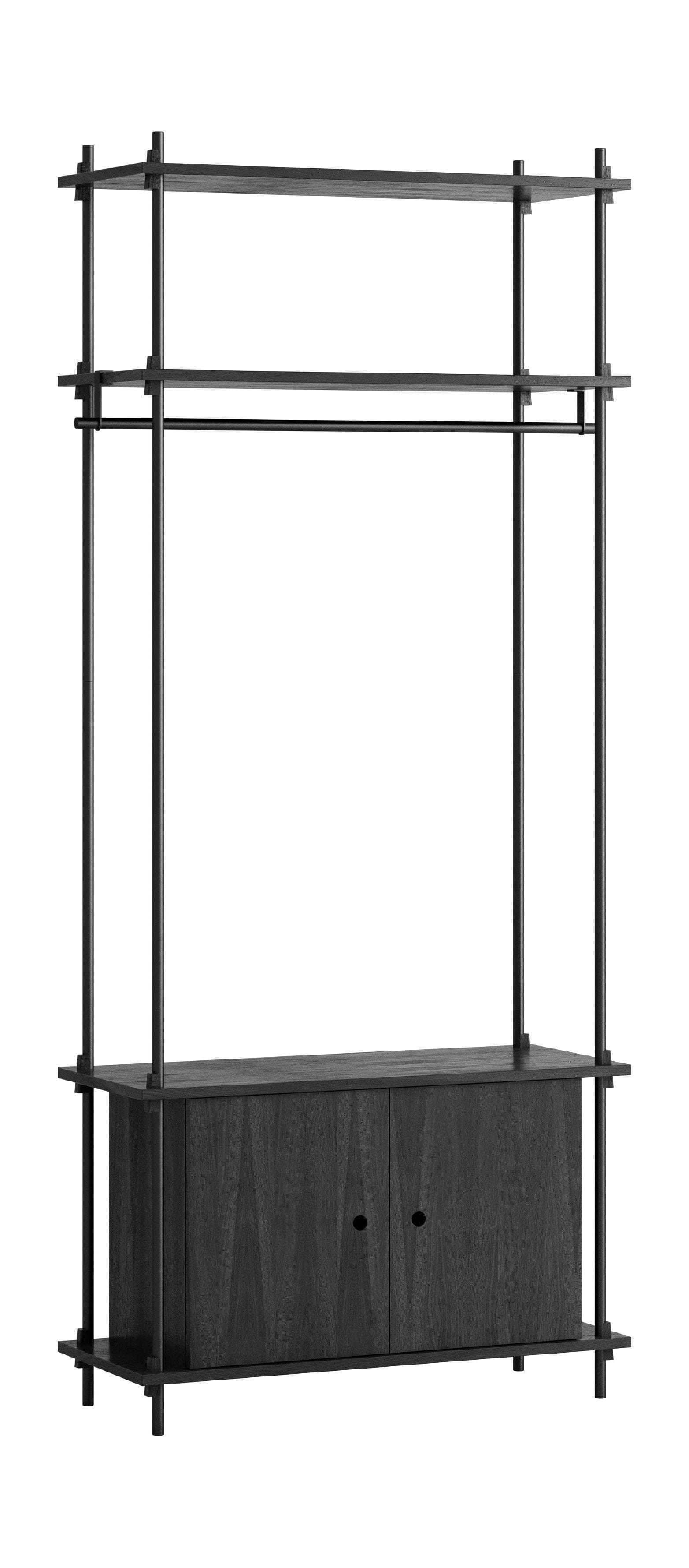 Moebe Shelving System S.200.1.G, Black/Black