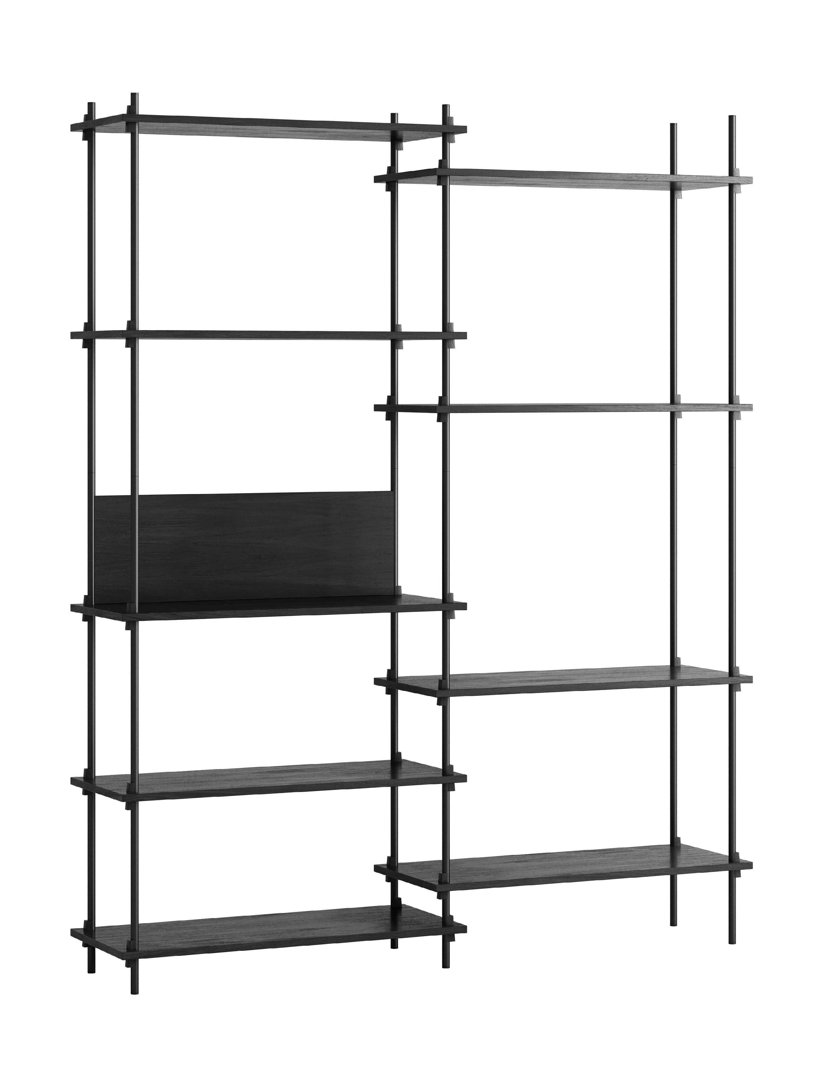 Moebe Shelving System S.200.2.A, Black/Black