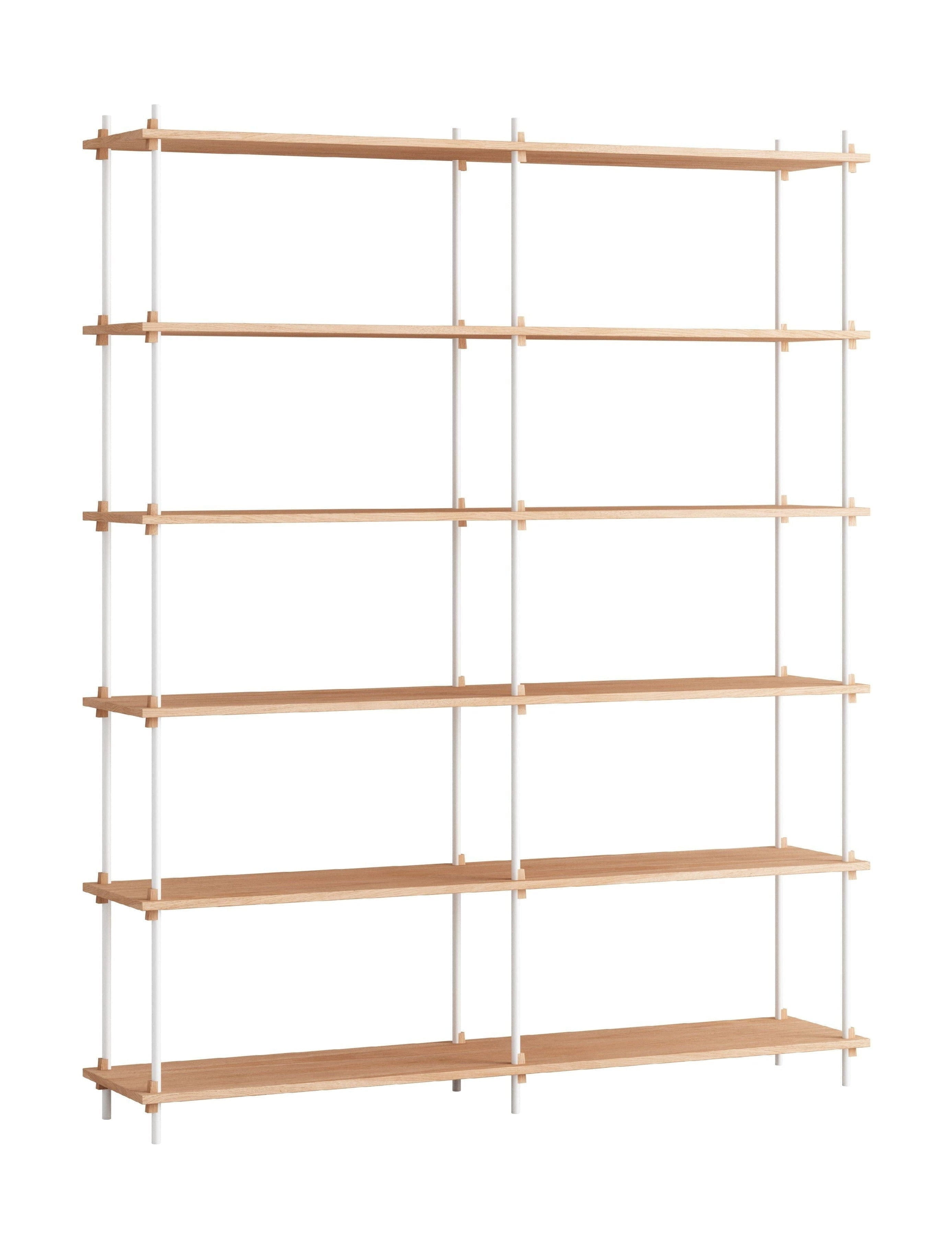 Moe System Shelving System S.200.2.B, dąb/biały