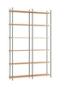 Moe System Shelving System S.255.2.B, dębowy/sosny zielony