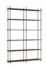 Moebe Shelving System S.255.2.B, Smoked Oak/Pine Green