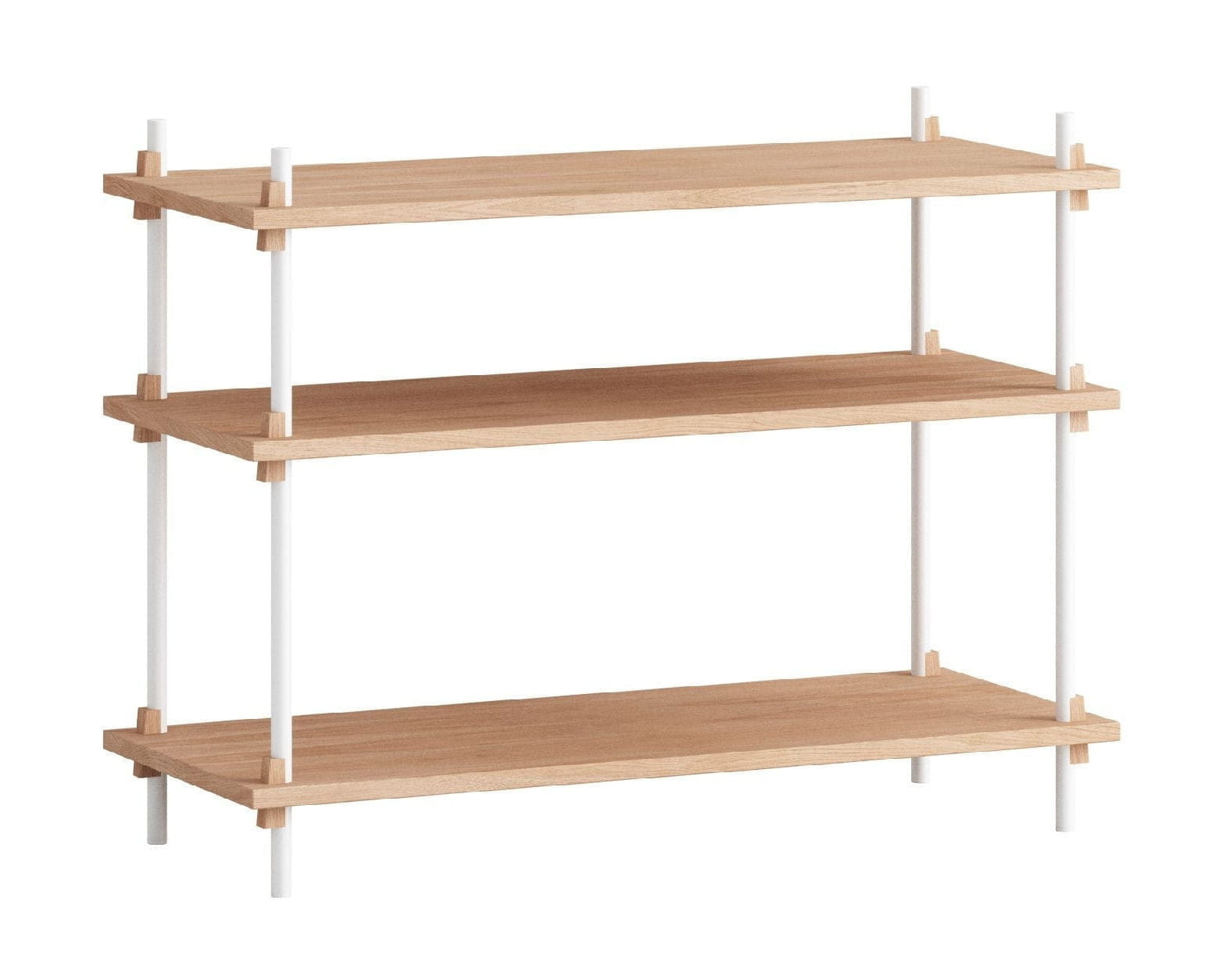 Moebe Shelving System S.65.1.A, Oak/White