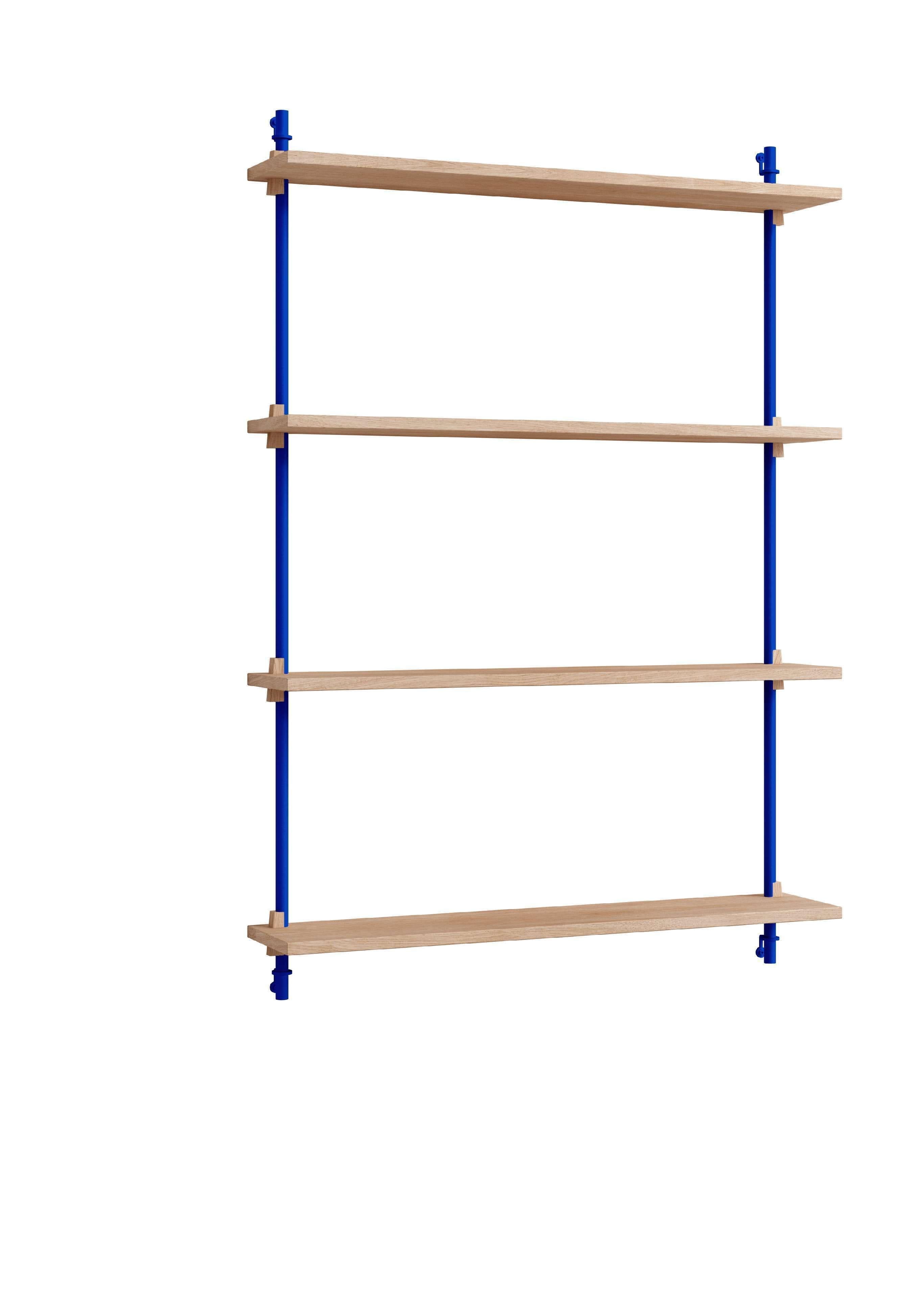 Moebe Wall Shelving Ws.115.1, Oak/Deep Blue