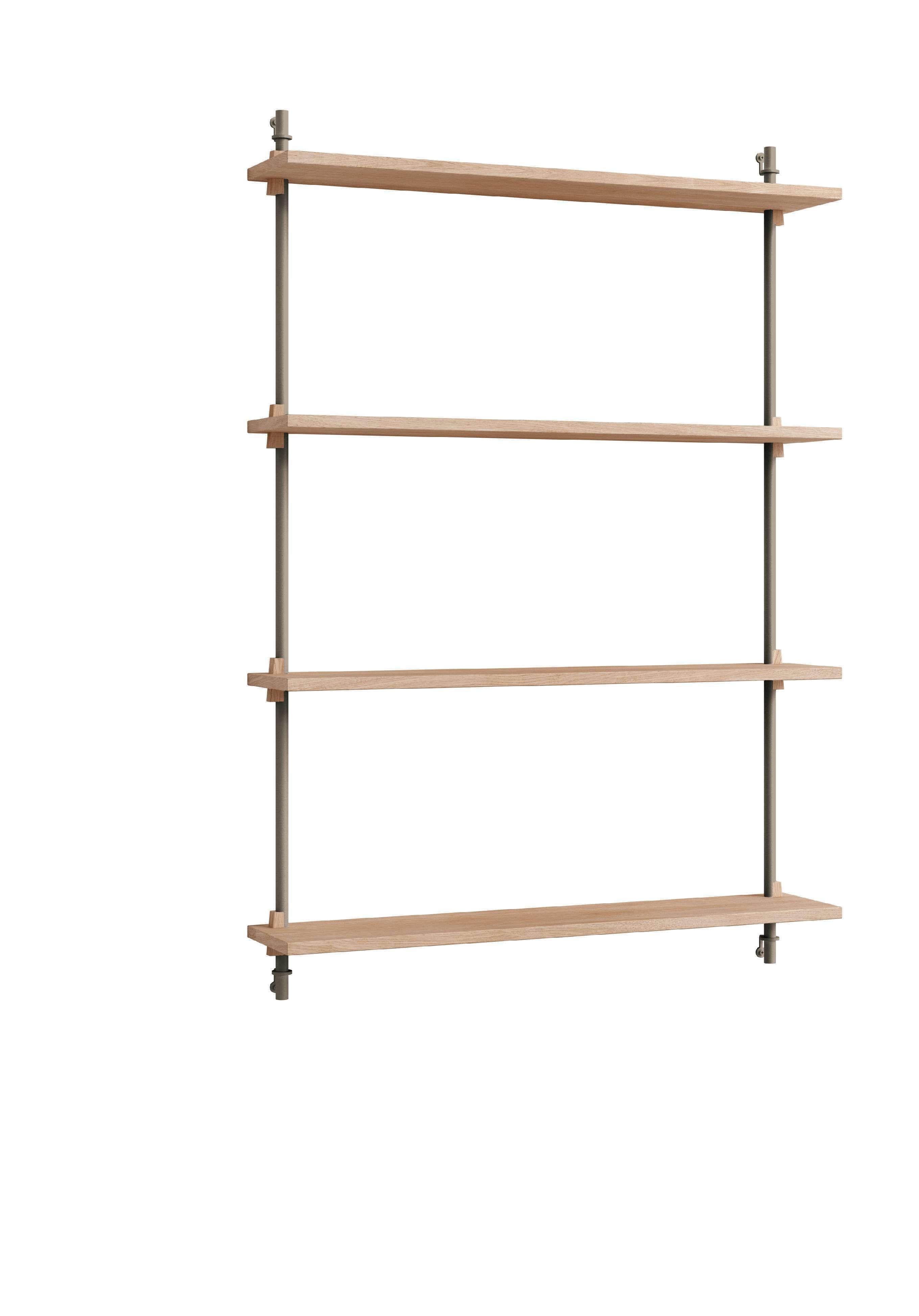 Moebe Wall Shelving Ws.115.1, Oak/Warm Grey