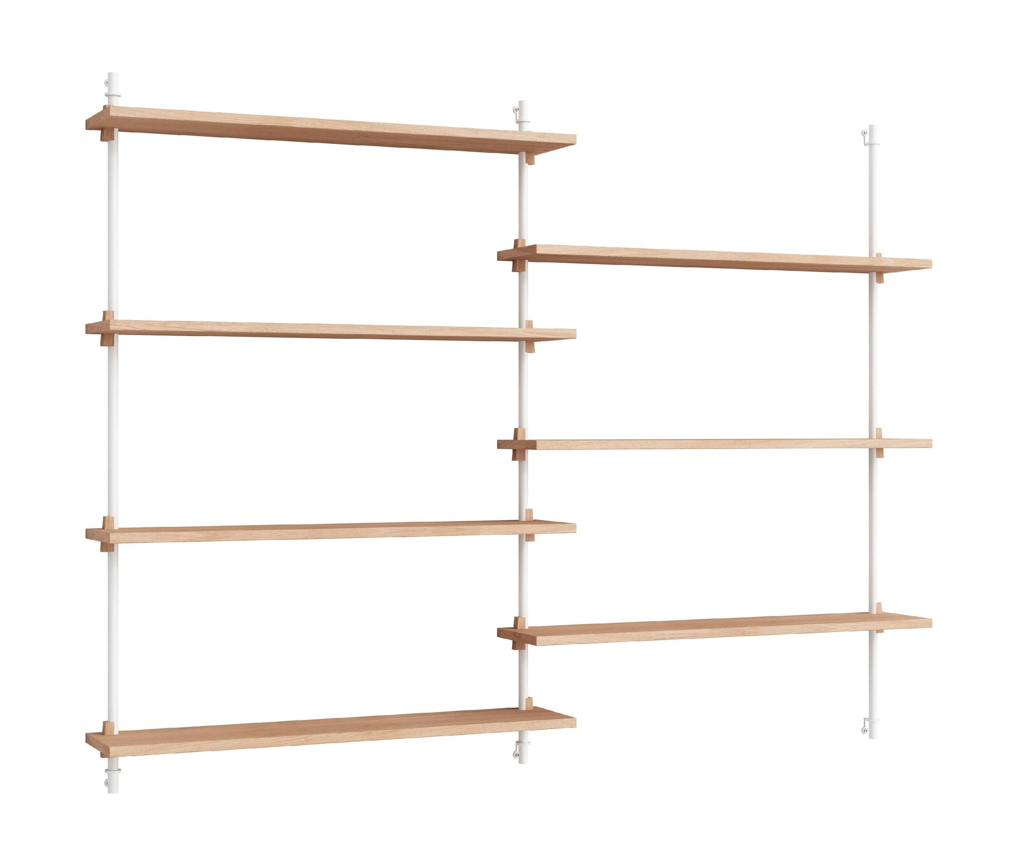 Moebe Wall Shelving Ws.115.2, Oak/White