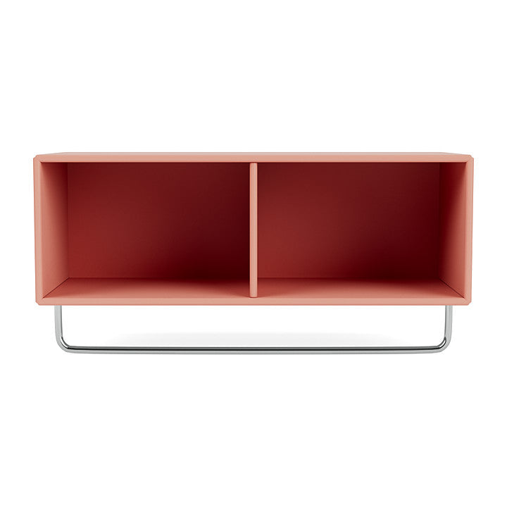 Montana Coat Shelf With Clothes Rack, Rhubarb Red