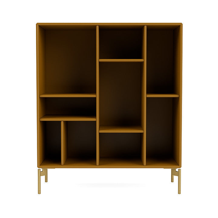 Montana Compile Decorative Shelf With Legs, Amber/Brass