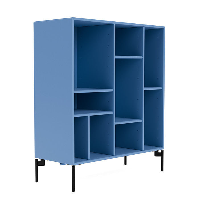 Montana Compile Decorative Shelf With Legs, Azure Blue/Black