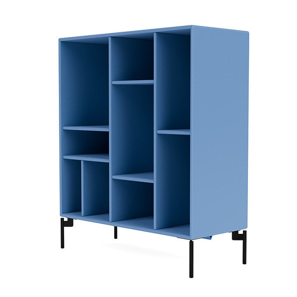 Montana Compile Decorative Shelf With Legs, Azure Blue/Black