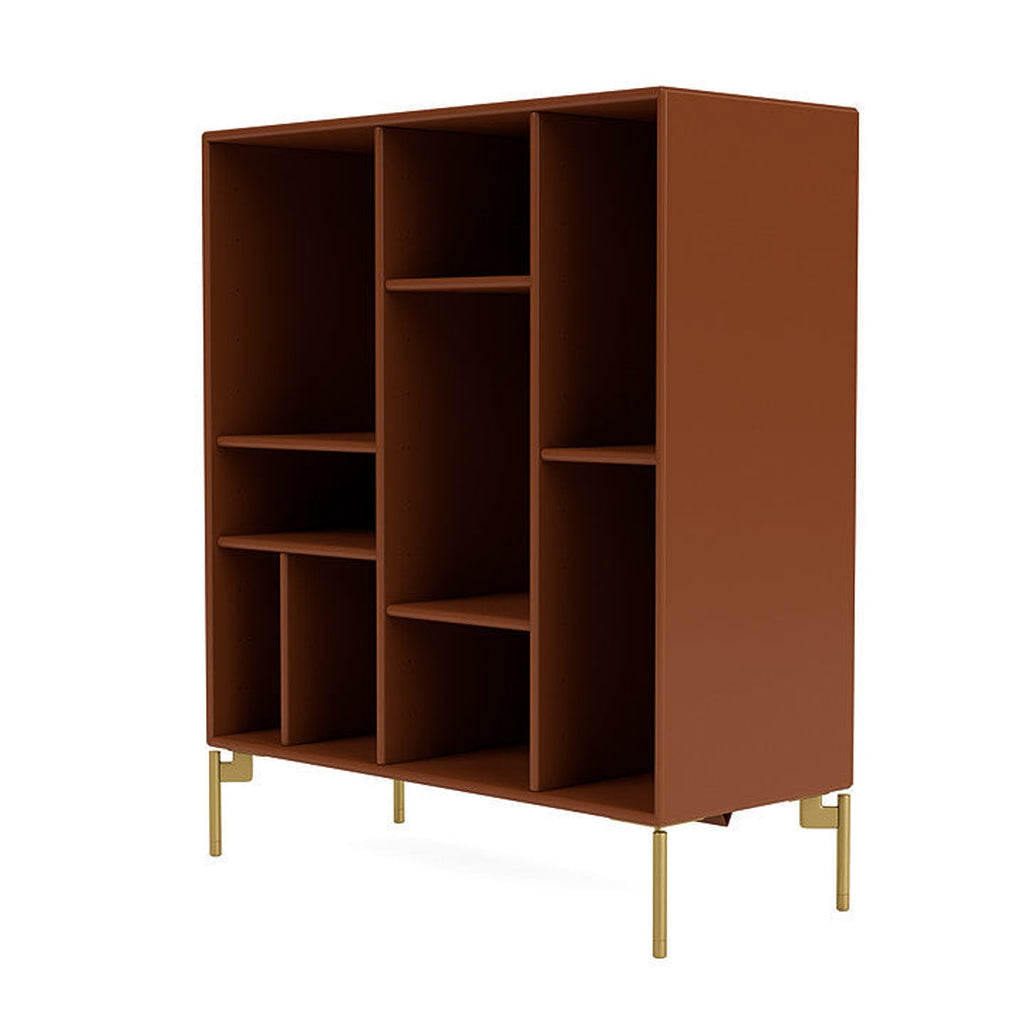 Montana Compile Decorative Shelf With Legs, Hazelnut/Brass