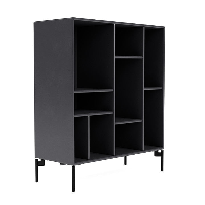 Montana Compile Decorative Shelf With Legs, Carbon Black/Black