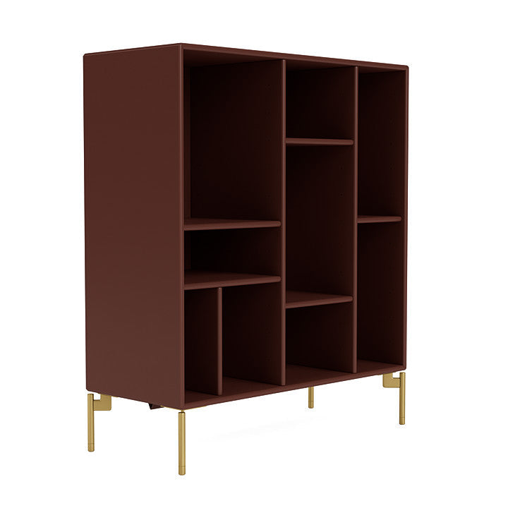 Montana Compile Decorative Shelf With Legs, Masala/Brass