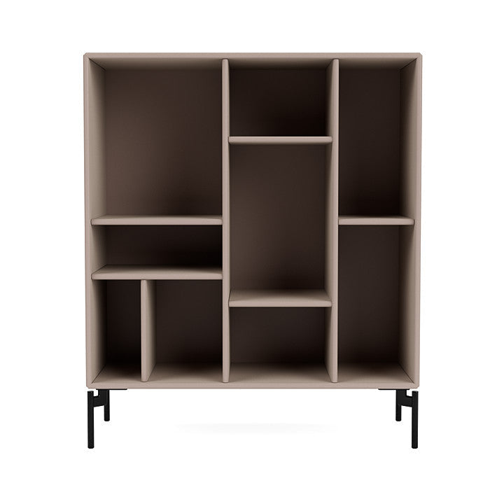 Montana Compile Decorative Shelf With Legs, Mushroom Brown/Black