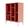 Montana Compile Decorative Shelf With Legs Rhubarb/Matt Chrome