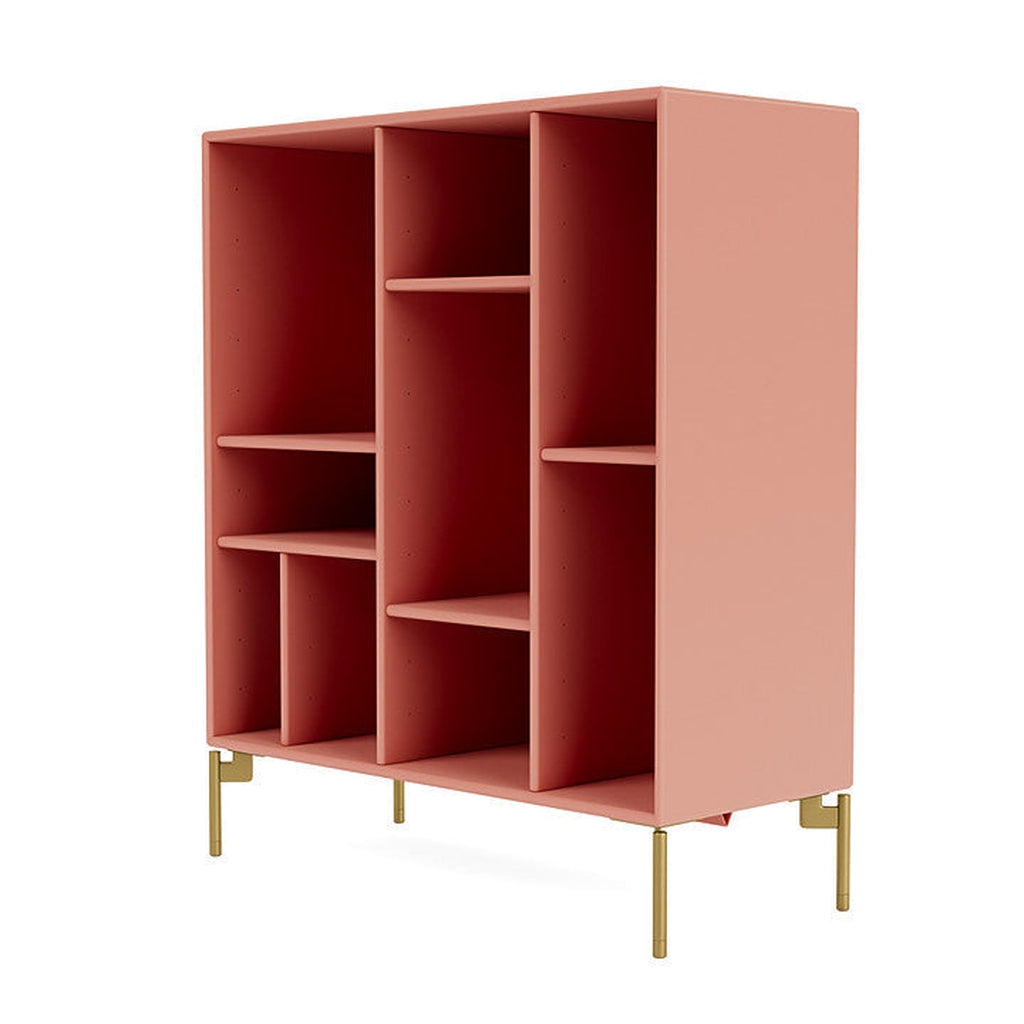 Montana Compile Decorative Shelf With Legs, Rhubarb/Brass